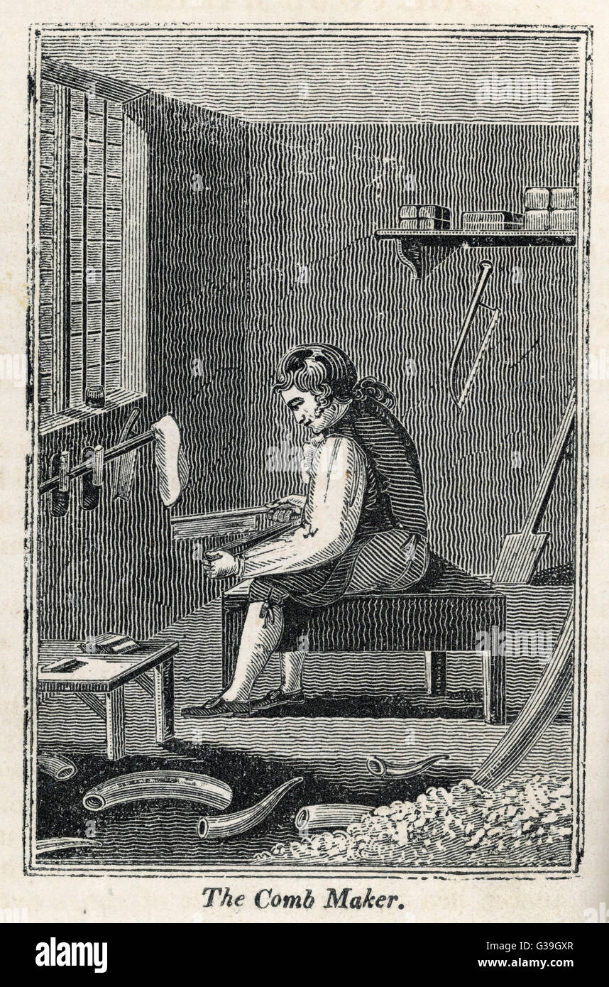 Comb Maker 1827 Stock Photo - Alamy