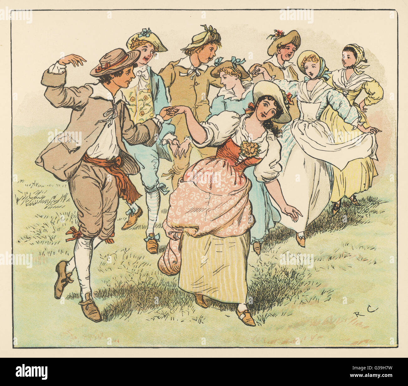 English Country Dance Stock Photo Alamy