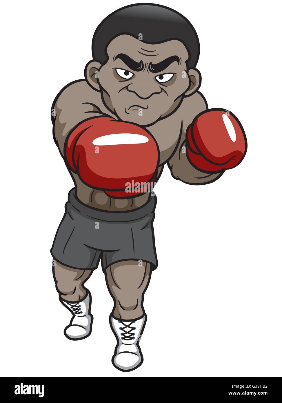 Boxer fighter cartoon hi-res stock photography and images - Alamy