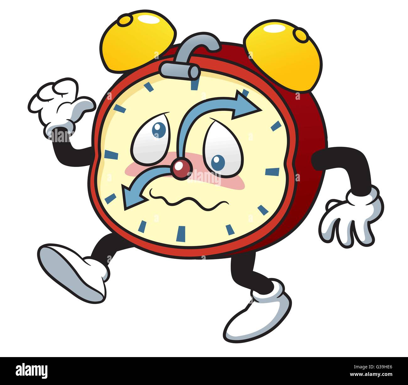 Vector - illustration of Cartoon alarm clock Stock Vector