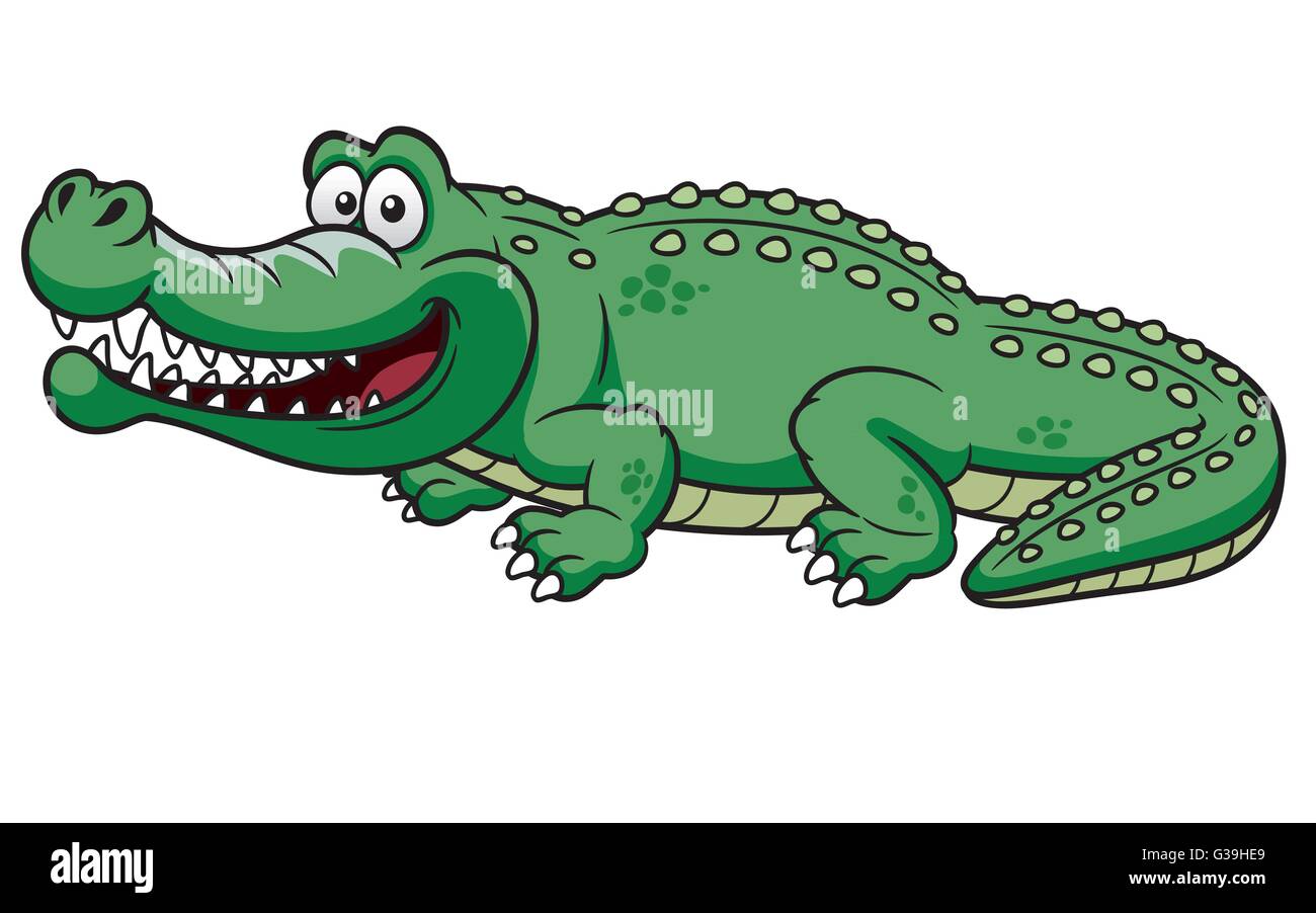Vector illustration of Cartoon Crocodile Stock Vector Image & Art - Alamy