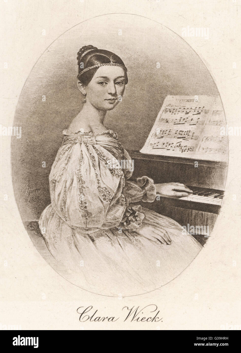 CLARA SCHUMANN nee Wieck, German musician, wife of Robert Schumann as a young woman      Date: 1819 - 1896 Stock Photo