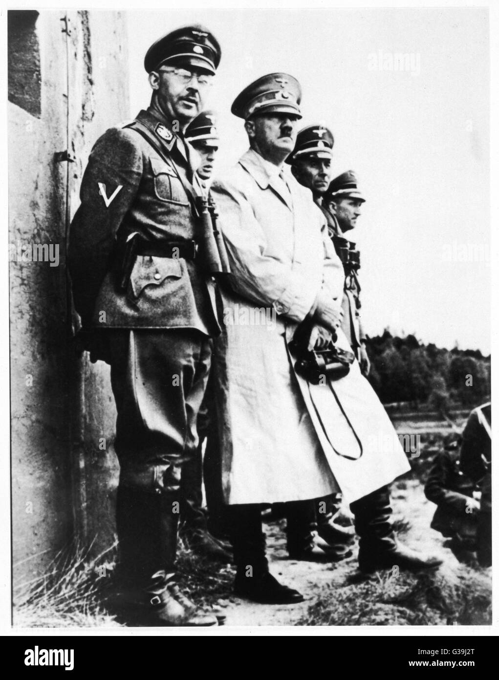 HEINRICH HIMMLER Himmler accompanying Hitler  during the early years of the  Third Reich       Date: 1900 - 1945 Stock Photo