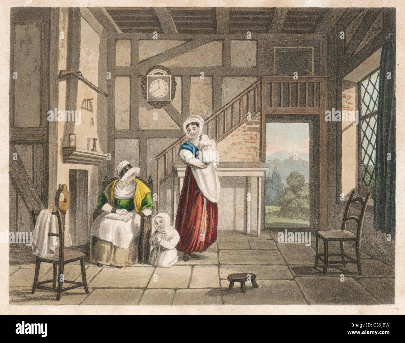 English Country Cottage Interior Stock Photos English