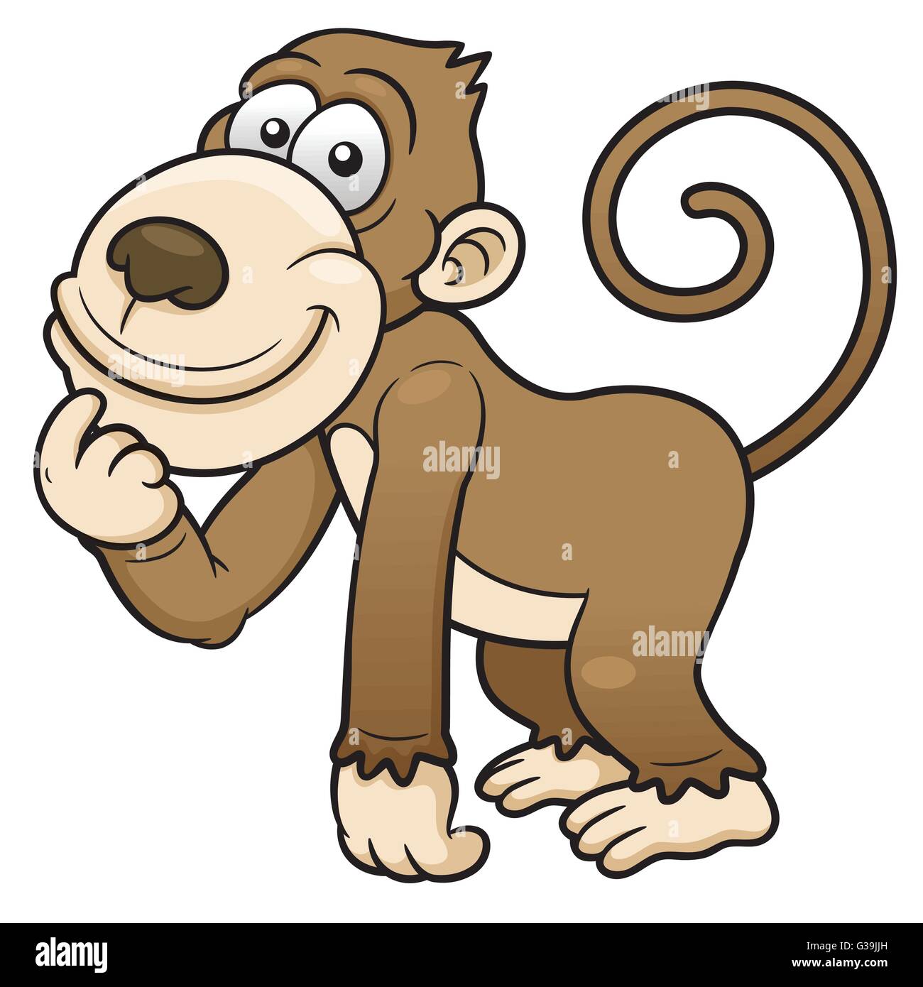Vector illustration of Cartoon Monkey Stock Vector Image & Art - Alamy