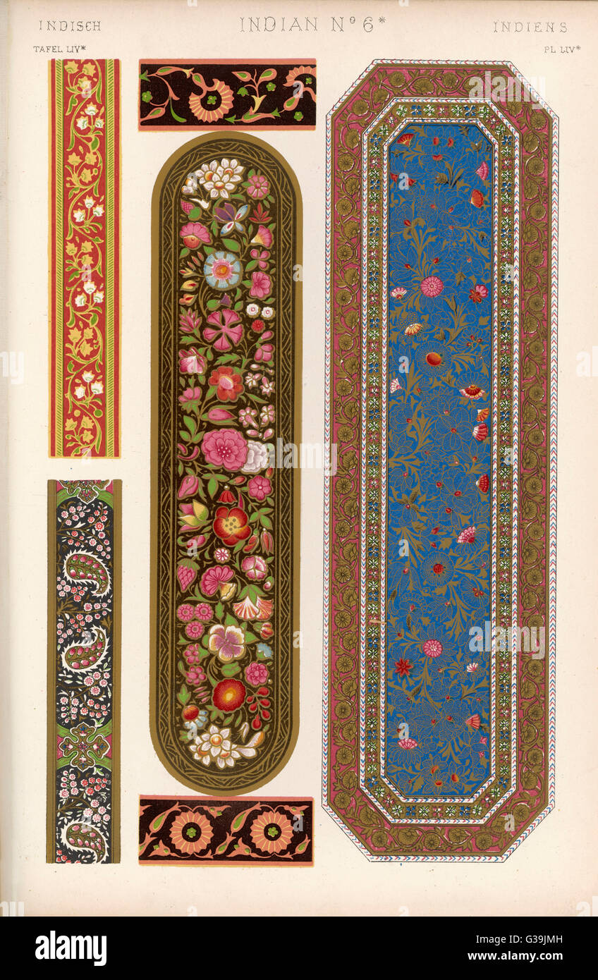 Specimens of painted lacquer work from the collection at the India House        Date: 1868 Stock Photo