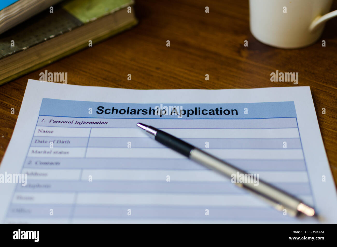 Scholarship application Stock Photo