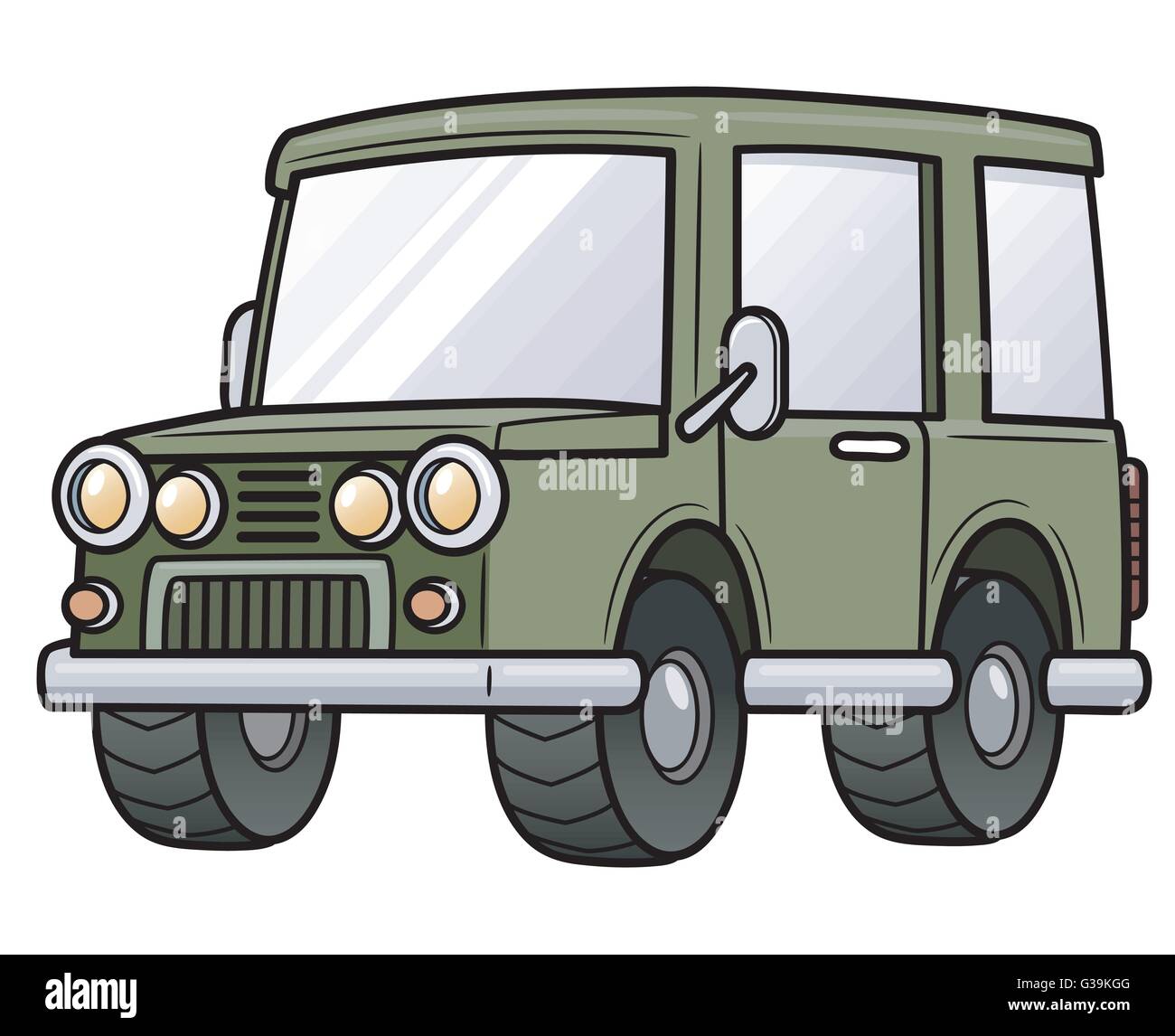 Vector illustration of Cartoon Jeep Stock Vector Image & Art - Alamy
