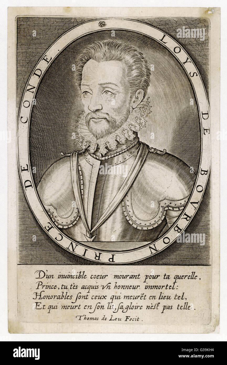 LOUIS I de BOURBON 1st Prince de CONDE  French Huguenot leader  of the Protestants      Date: 1530 - 1569 Stock Photo
