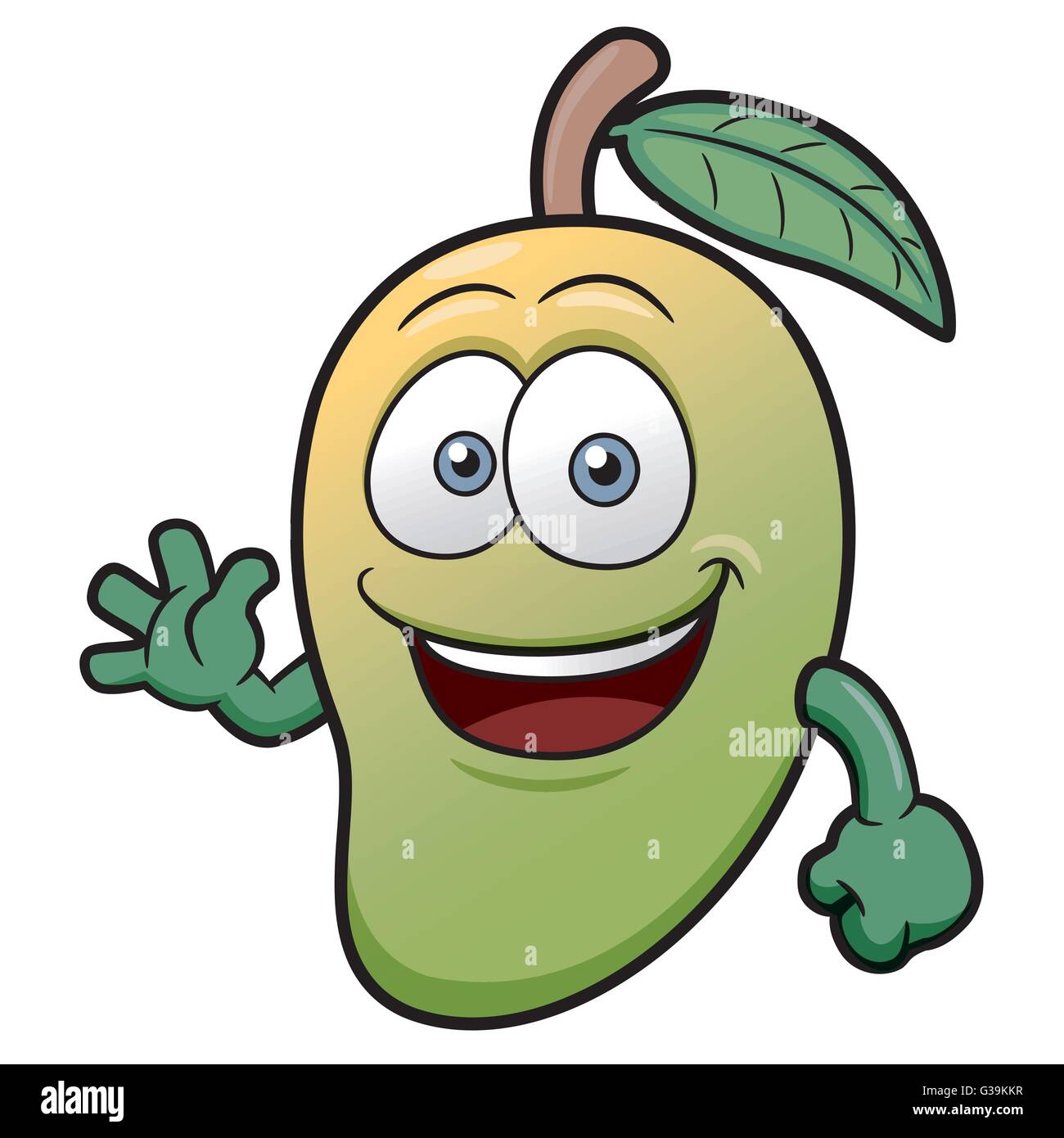 Vector illustration of a Mango Character Stock Vector