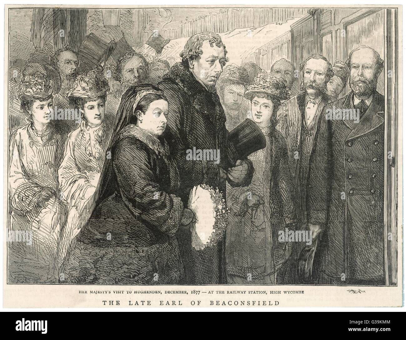 Benjamin Disraeli Queen Victoria Disraeli High Resolution Stock