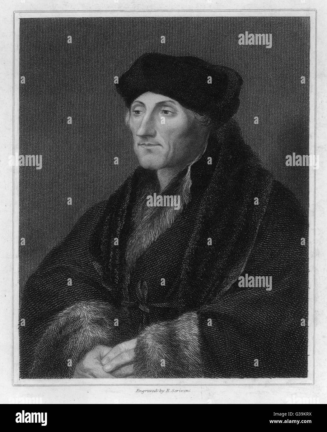 DESIDERIUS ERASMUS  Dutch humanist        Date: 1466 - 1536 Stock Photo