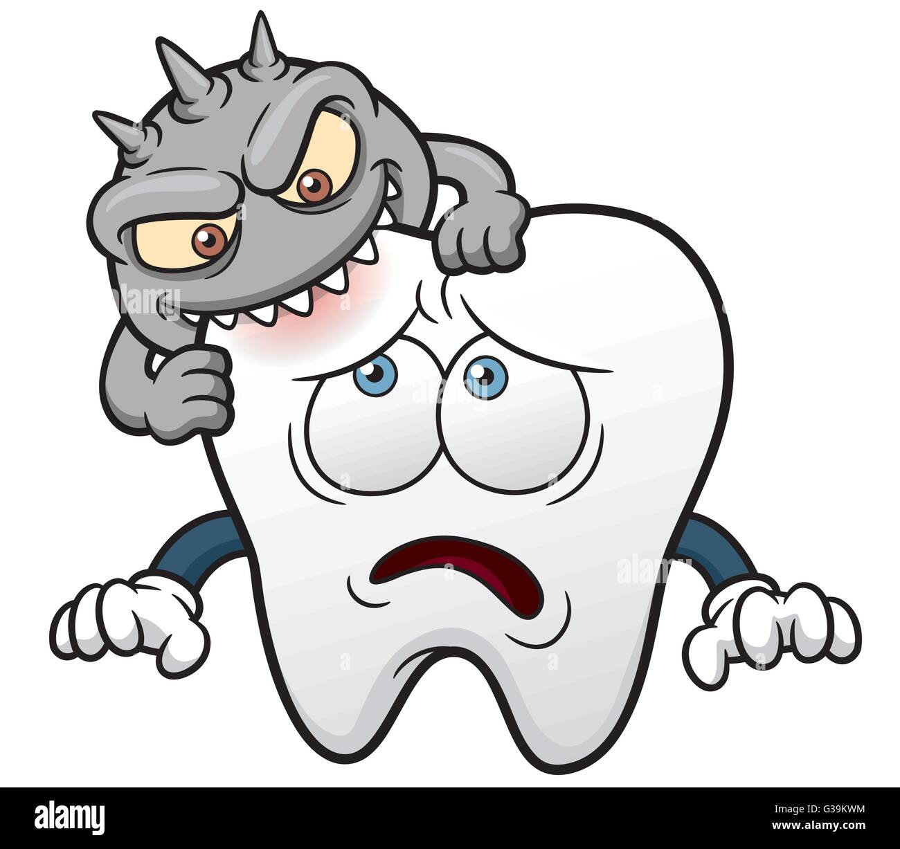 Vector illustration of Cartoon tooth Stock Vector