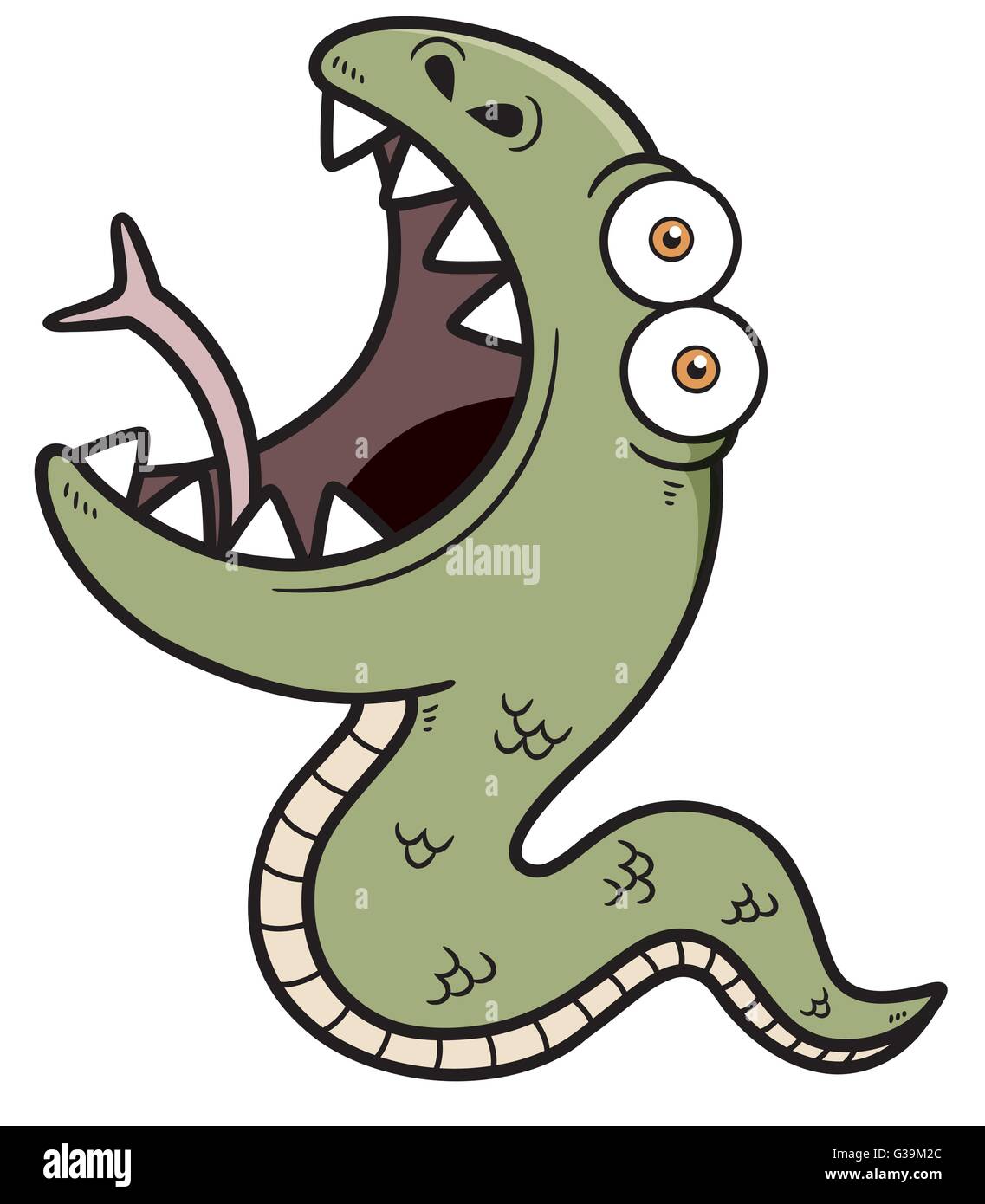 Vector illustration of Cartoon Snake Stock Vector