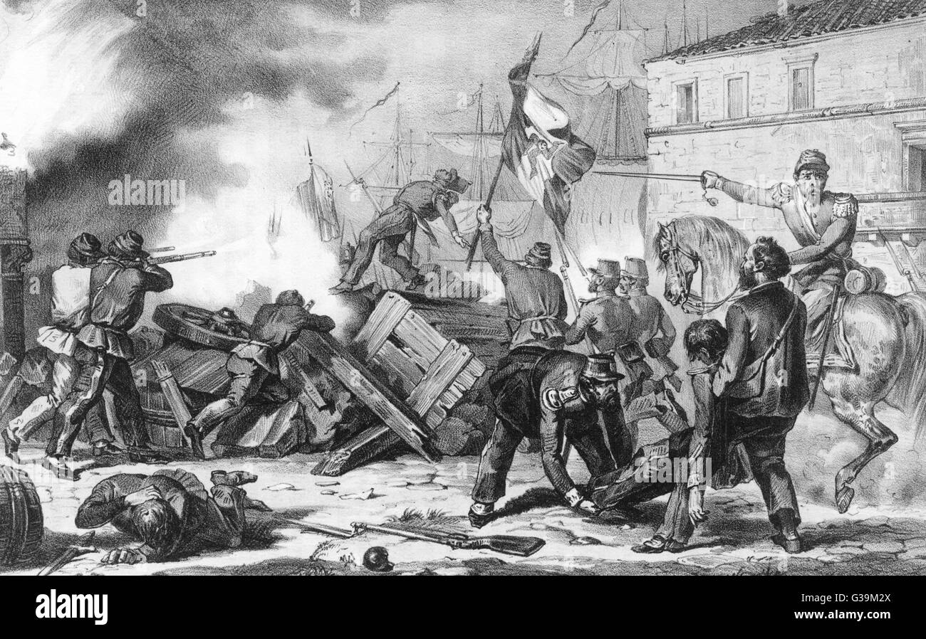 1848/CATANIA FIGHTING Stock Photo