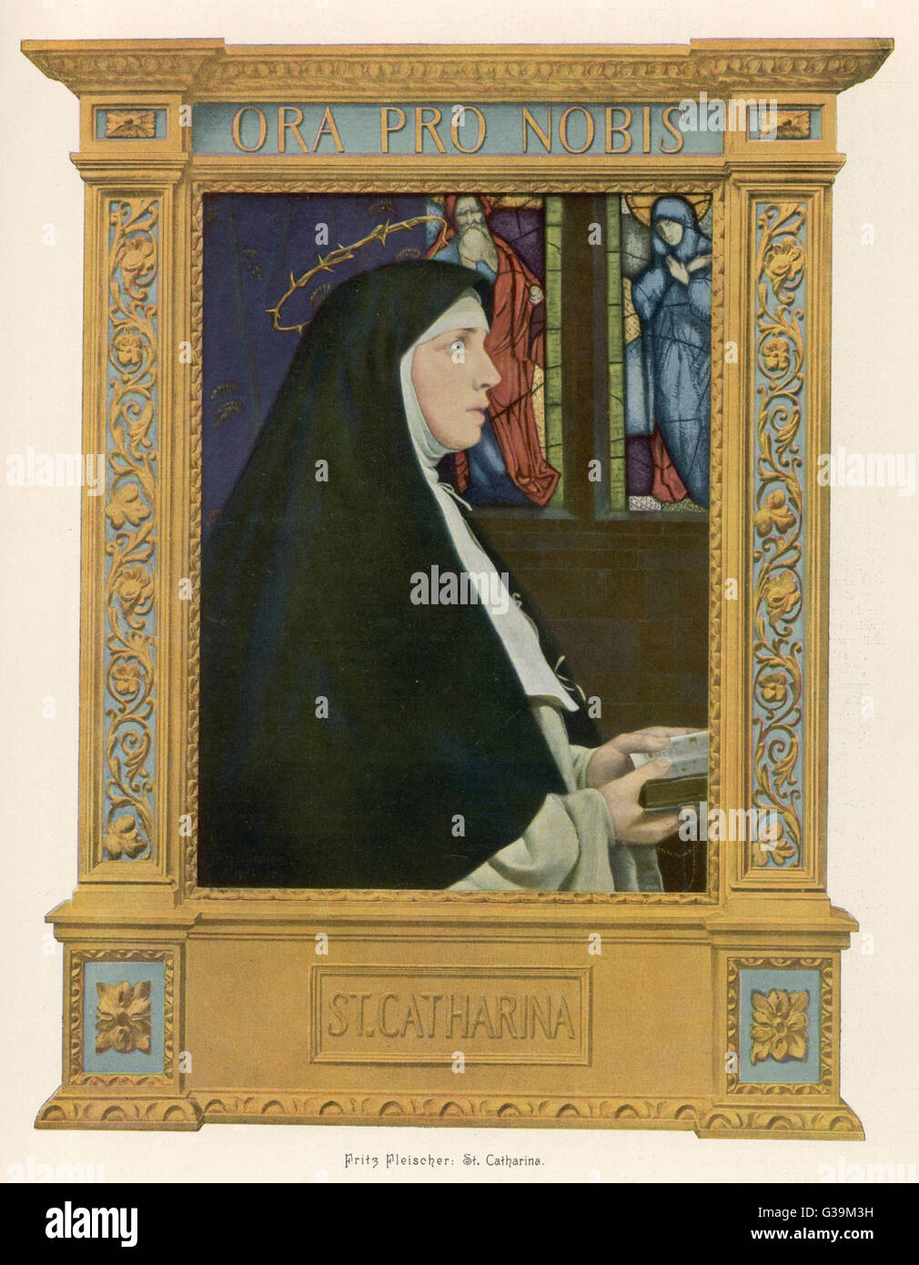 ST CATHERINE OF SIENA Italian visionary and  miracle worker        Date: 1347 - 1380 Stock Photo