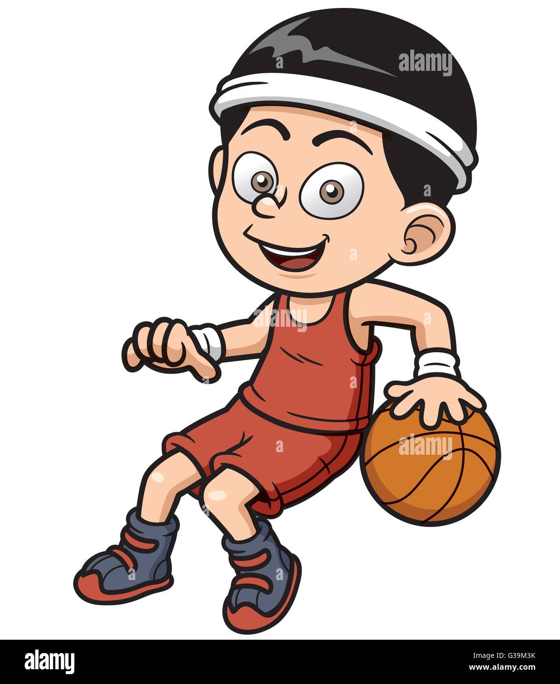Vector illustration of Cartoon Basketball player Stock Vector