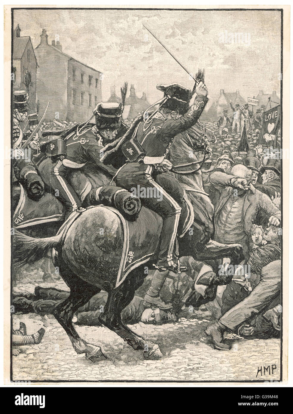 1819 - The Peterloo Massacre Stock Photo