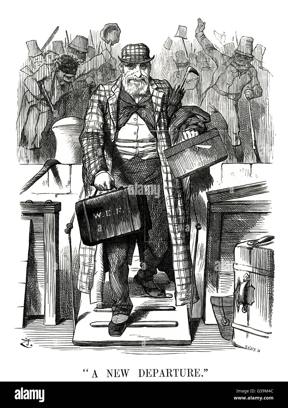 Cartoon, A New Departure (W E Forster) Stock Photo