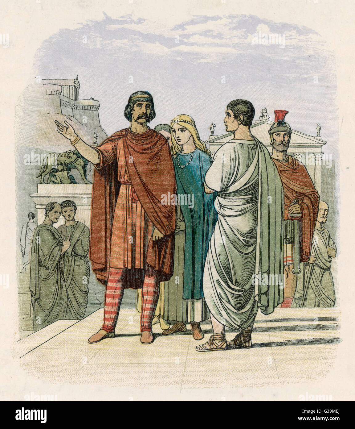 Caractacus at Rome         Date: 52 Stock Photo