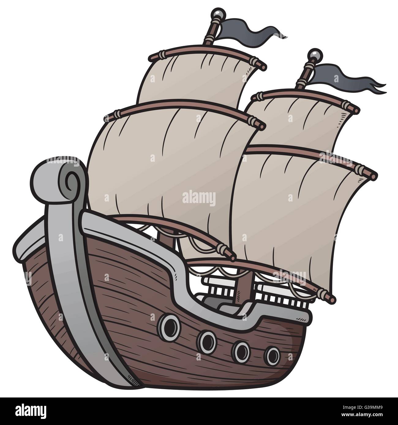 Launch Boat Water Transport Drawing PNG & SVG Design For T-Shirts