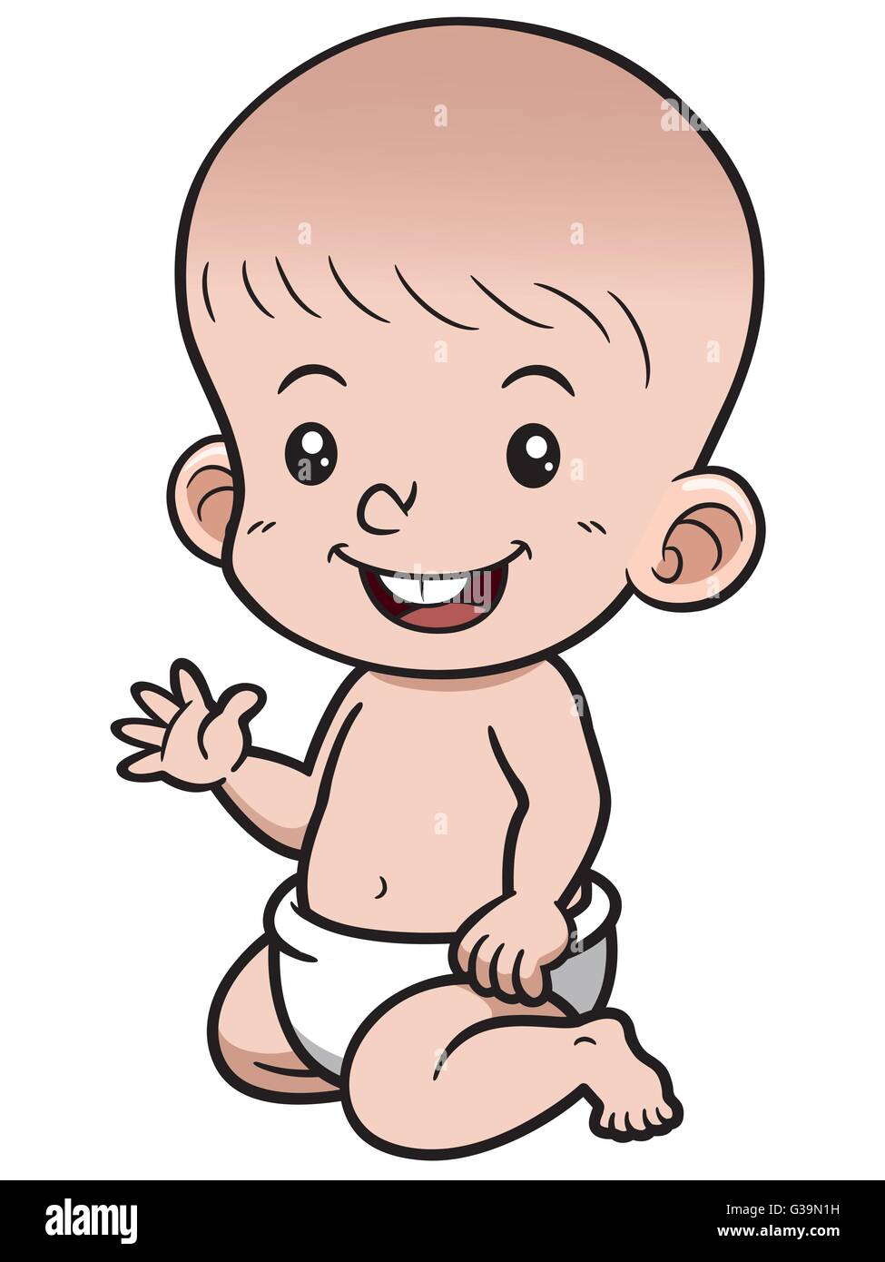 Vector illustration of Cartoon Baby Stock Vector Image & Art - Alamy