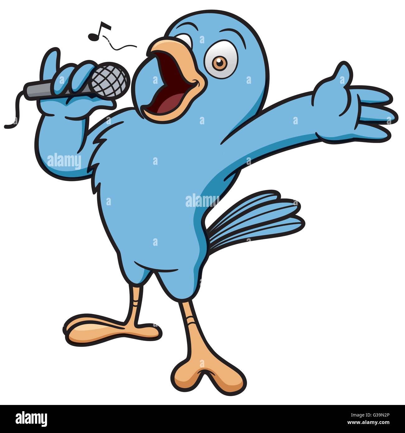 Singing bird Stock Vector Images - Alamy