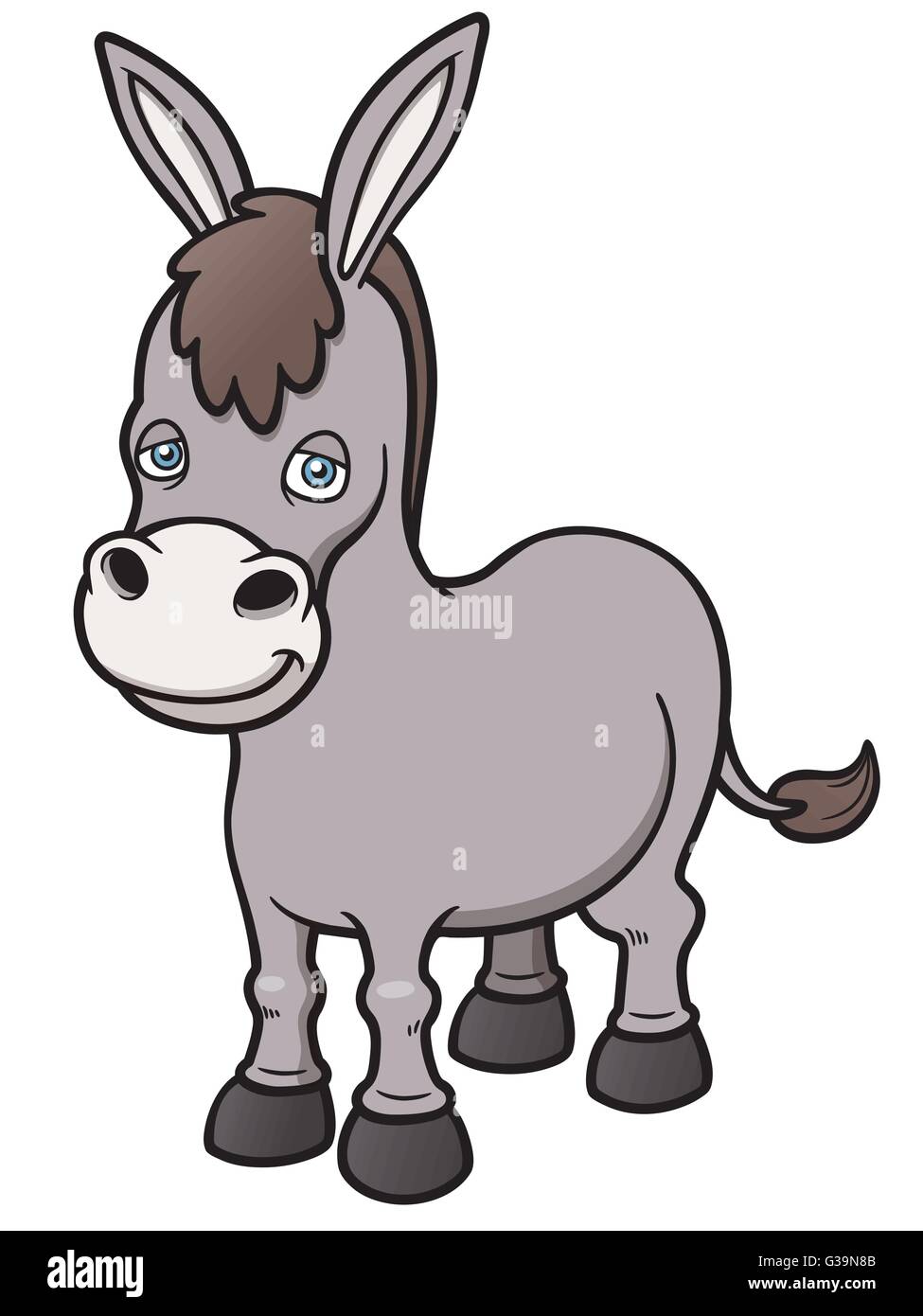Vector illustration of Cartoon burro Stock Vector