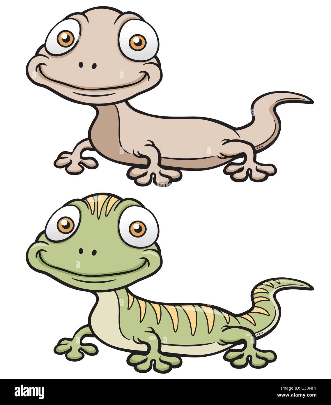 Vector illustration of Gecko cartoon Stock Vector Image & Art - Alamy