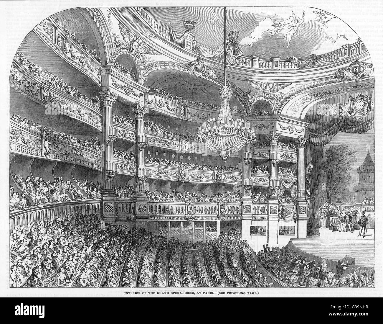 Paris Opera House 1854 Stock Photo Alamy