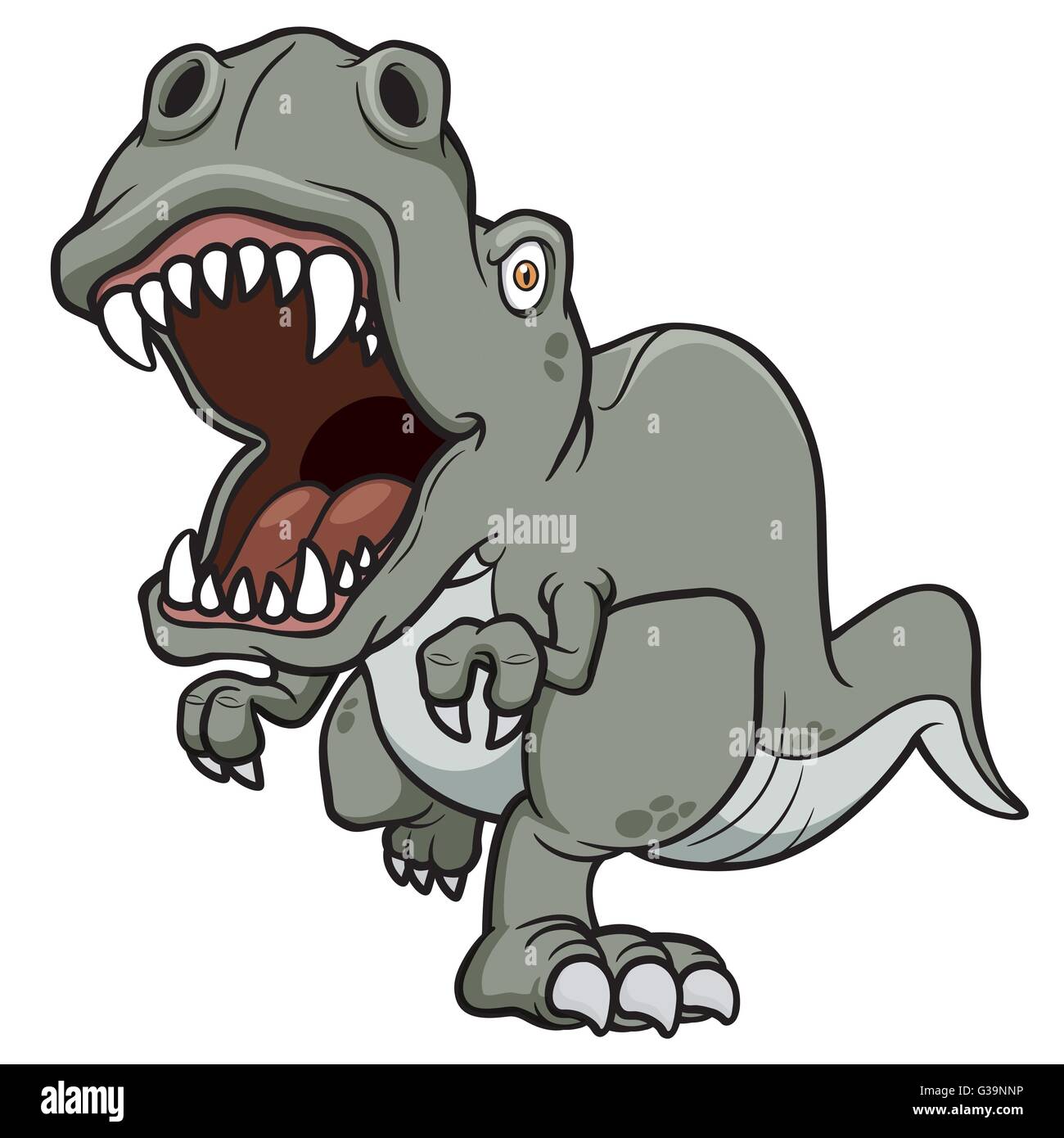 Vector illustration of Cartoon Dinosaur Stock Vector