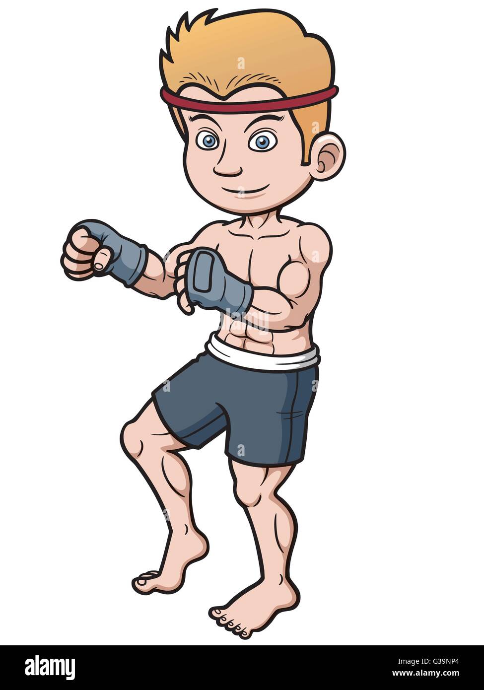 Vector illustration of Cartoon boxing Stock Vector