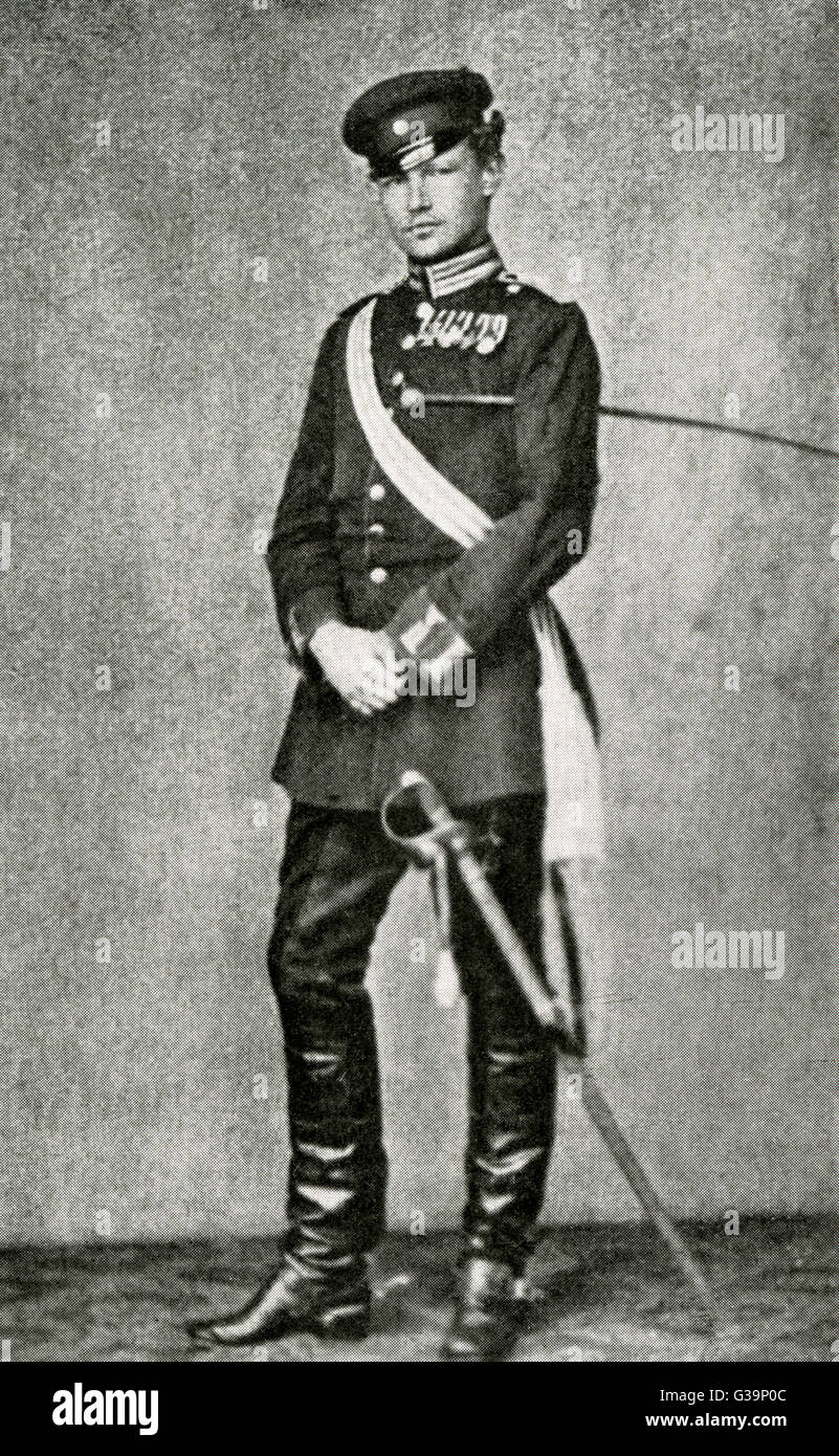 PAUL VON HINDENBURG  German general and (later)  statesman as a young lieutenant and adjutant,  circa 1870-71     Date: 1847-1934 Stock Photo