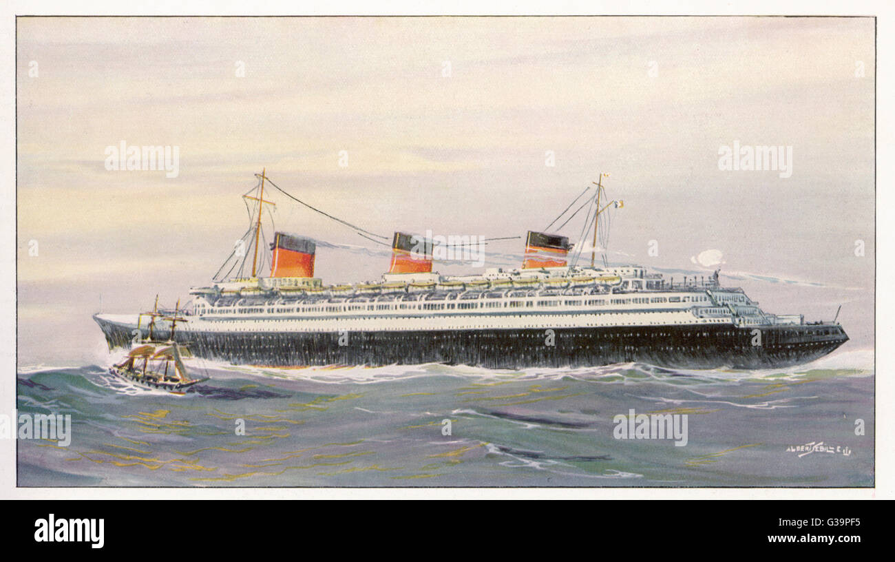 Luxury French transatlantic liner Normandie Stock Photo - Alamy