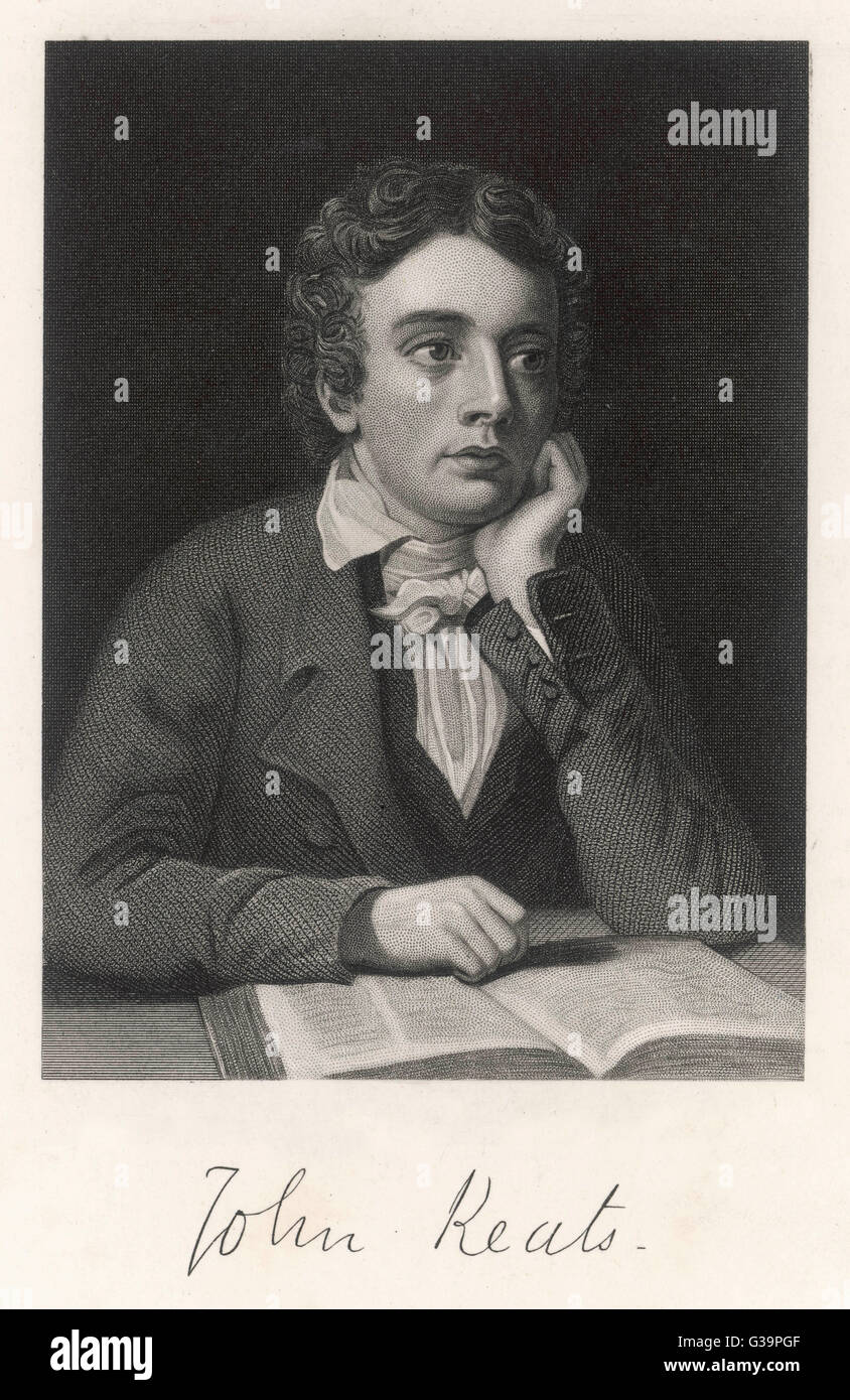 JOHN KEATS  English poet        Date: 1795 - 1821 Stock Photo