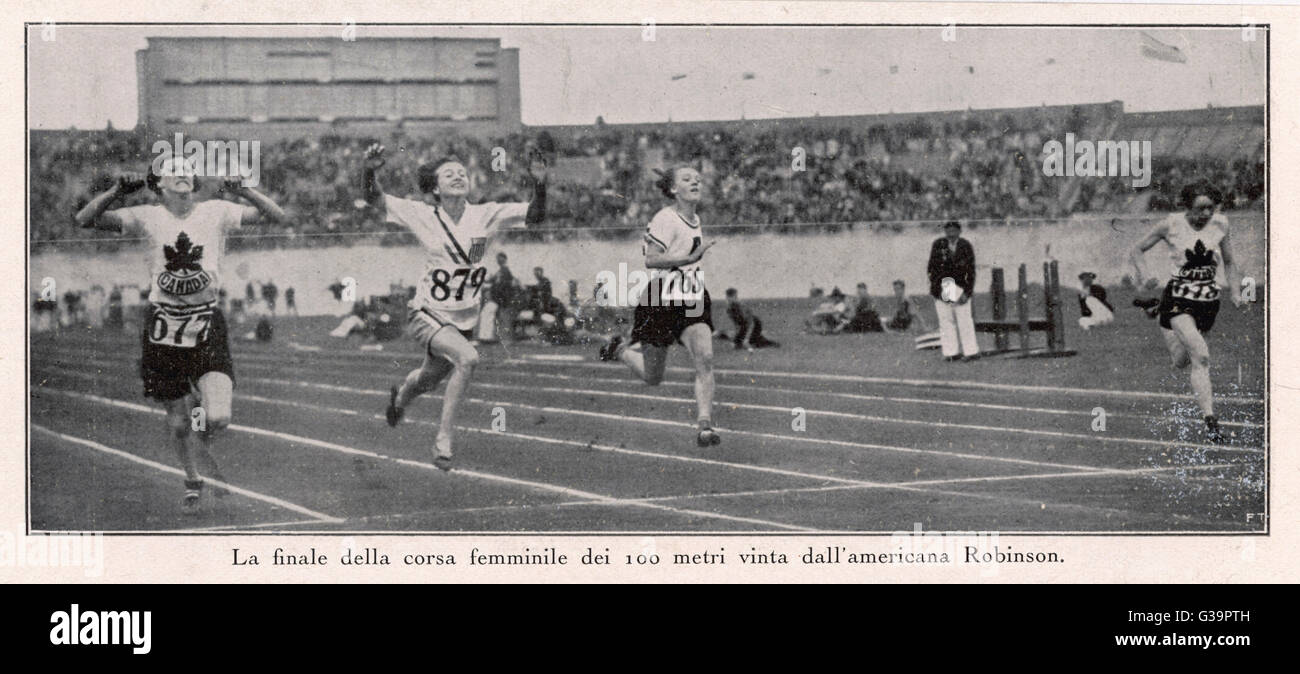 Olympics - 1928 - Women 100M Stock Photo