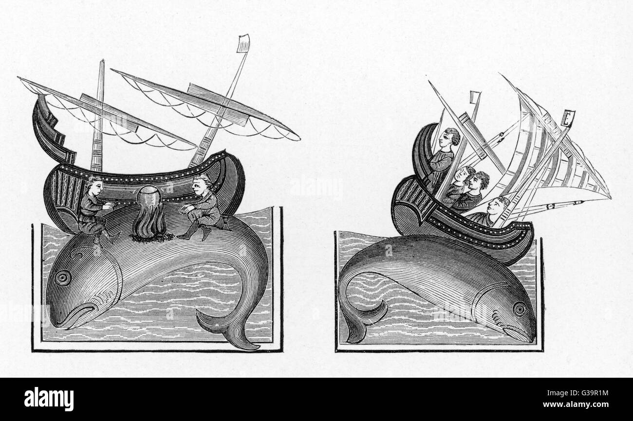 MEDIEVAL WHALING LEGENDS Stock Photo