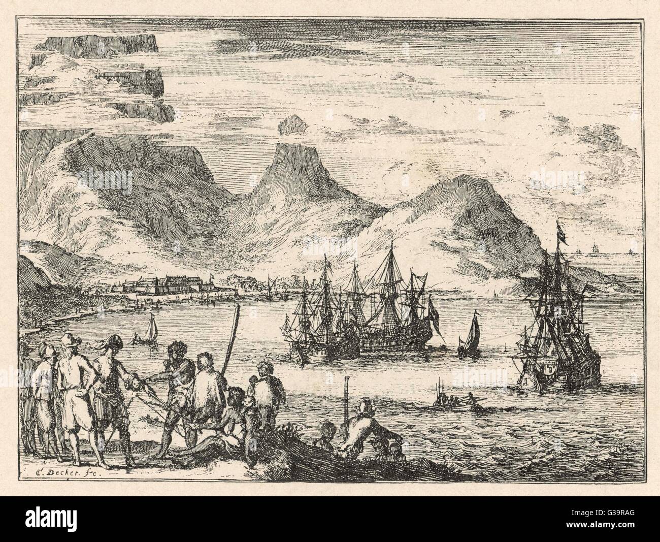 Dutch Land - Capetown - 1675 Stock Photo