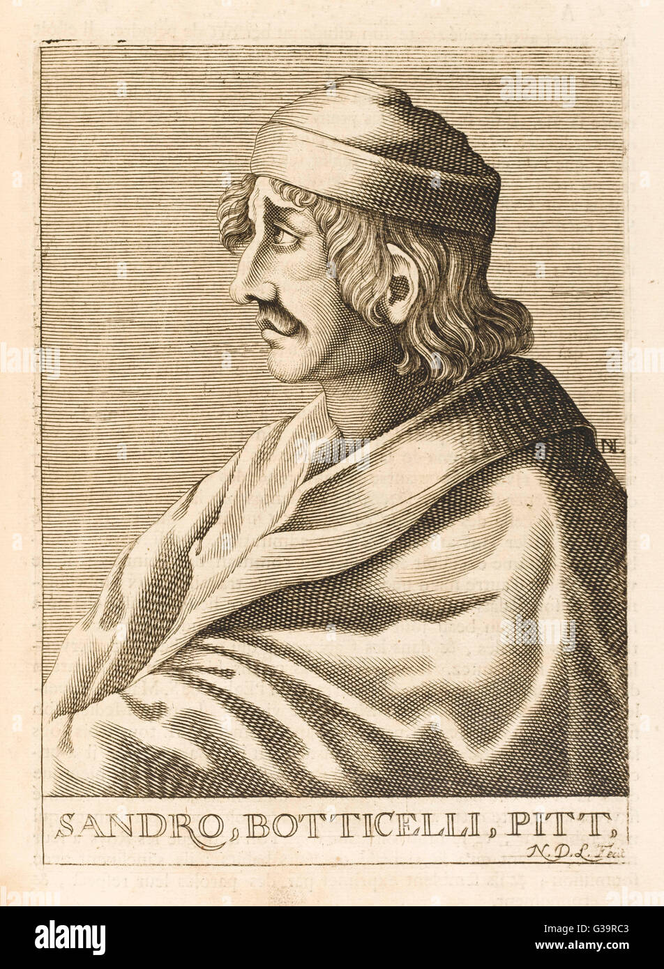 SANDRO BOTTICELLI  Italian artist        Date: 1444 - 1510 Stock Photo
