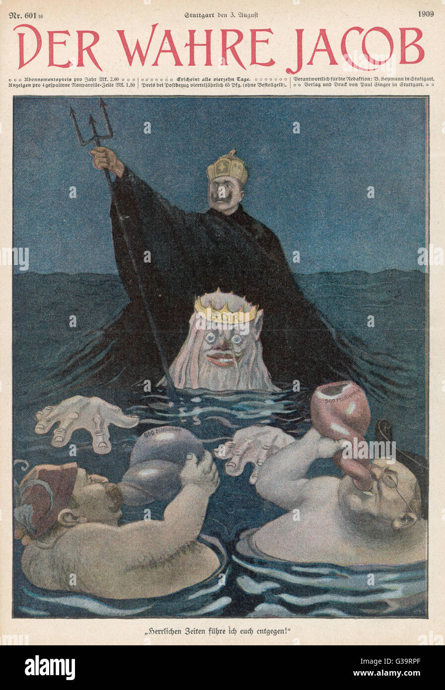 The Kaiser sets out to be Lord  of the Sea         Date: 1909 Stock Photo