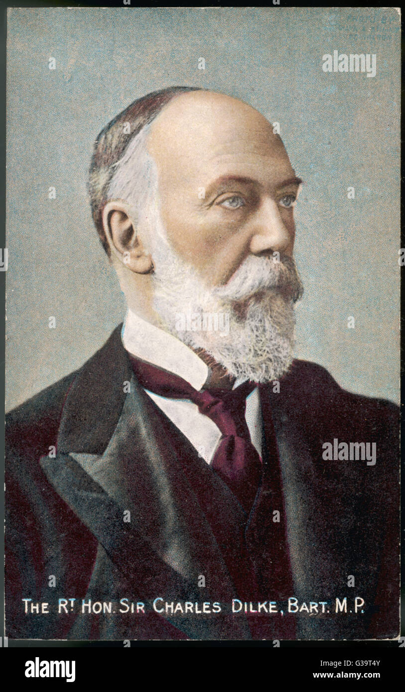 SIR CHARLES WENTWORTH 2nd Baronet Dilke  English MP        Date: 1843 - 1911 Stock Photo