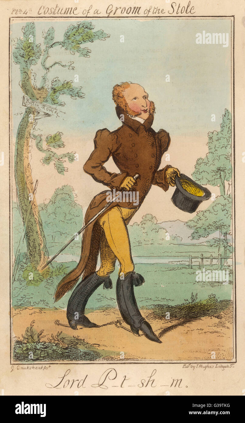 CHARLES STANHOPE 4th EARL HARRINGTON LORD PETERSHAM until 1829 Out walking  Date: 1780 - 1851 Stock Photo - Alamy