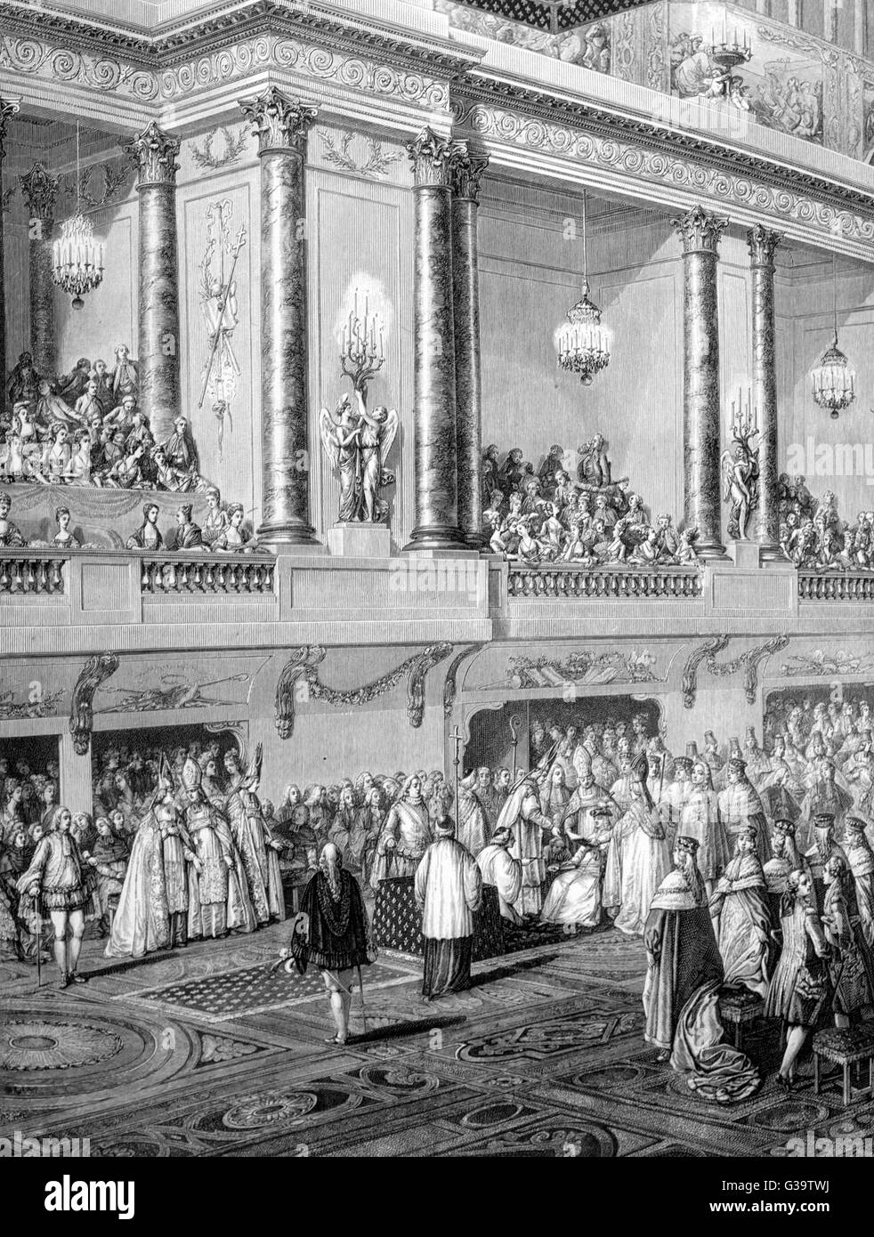 LOUIS XIV CONSECRATED Stock Photo
