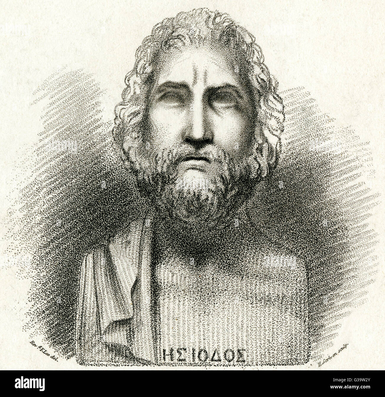 HESIOD  Greek poet:  portrait bust       Date: FL CIRCA 800 BC Stock Photo