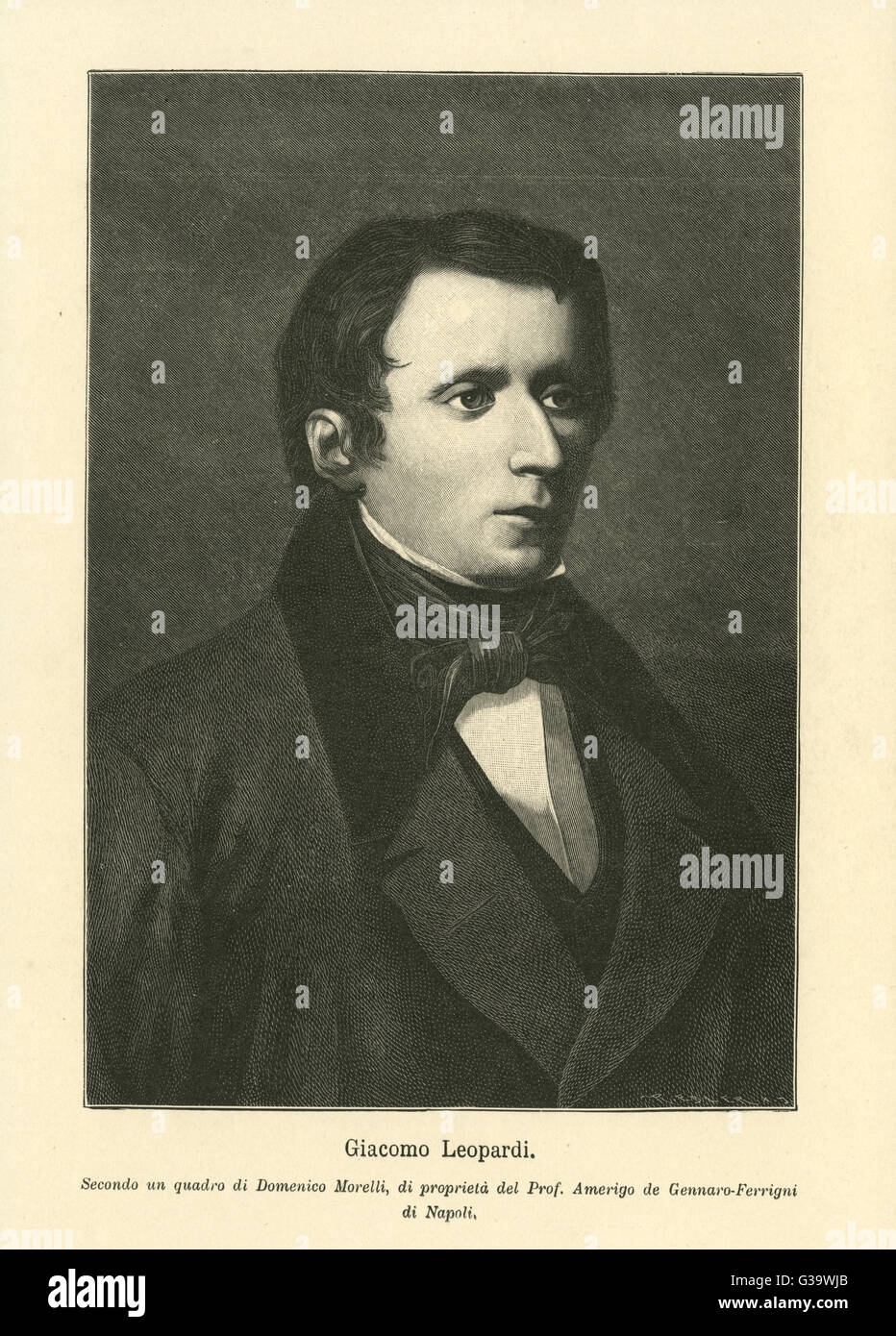 LEOPARDI Italian poet Date 1798 1837 Stock Photo Alamy