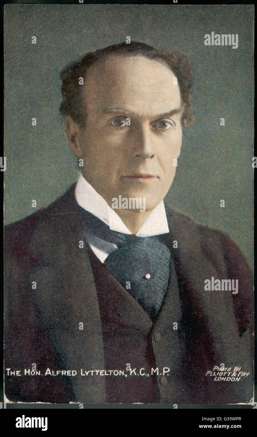 ALFRED LYTTELTON Statesman and noted cricketer Date 1857 1913 Stock