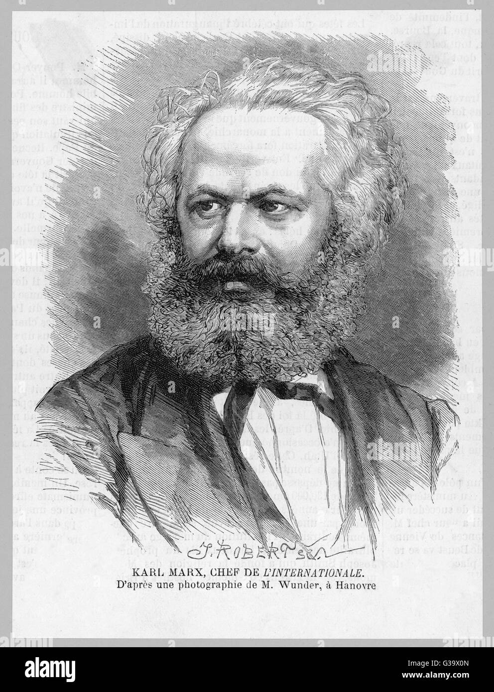 KARL MARX  German radical political  thinker       Date: 1819 - 1883 Stock Photo