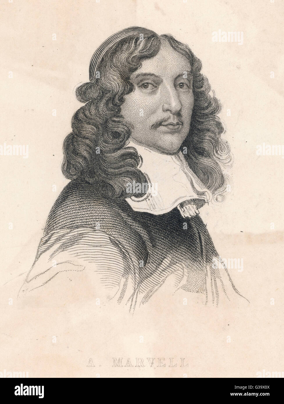 ANDREW MARVELL  English poet and MP        Date: 1621 - 1678 Stock Photo