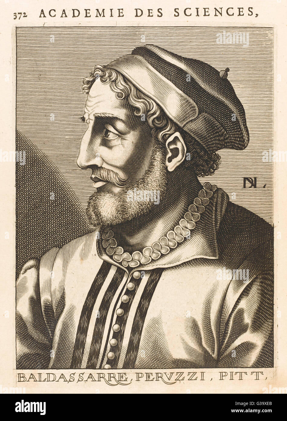 BALDASSARE TOMMASO  PERUZZI  Italian architect and painter      Date: 1481 - 1536 Stock Photo