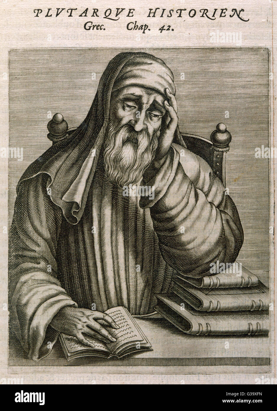 PLUTARCH  Greek biographer and historian       Date: ?46 - ?120 Stock Photo